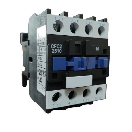 Contactor eléctrico tetrapolar 4 Polos (NO) 5,5KW 12A - Aparelec - 1 Contactor eléctrico tetrapolar 4 Polos (NO) 5,5KW 12A - Aparelec - 1