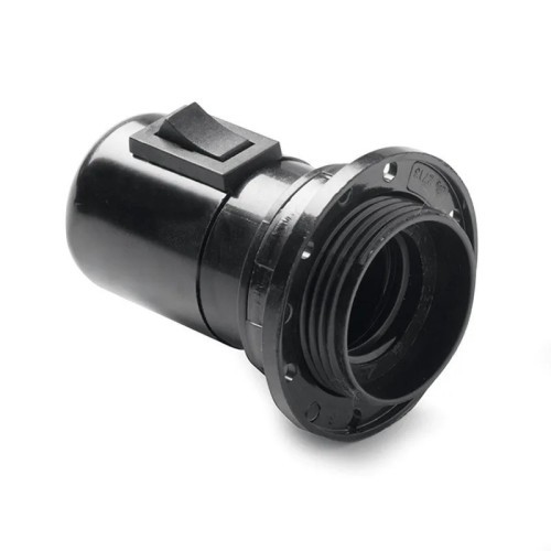 Portalámparas roscado negro E-27 con interruptor Famatel 466 - 1
