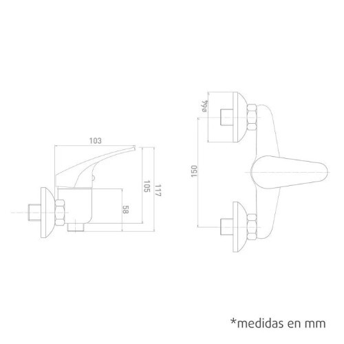 Grifo Monomando para Ducha serie Java Artic - 3 Grifo Monomando para Ducha serie Java Artic - 3
