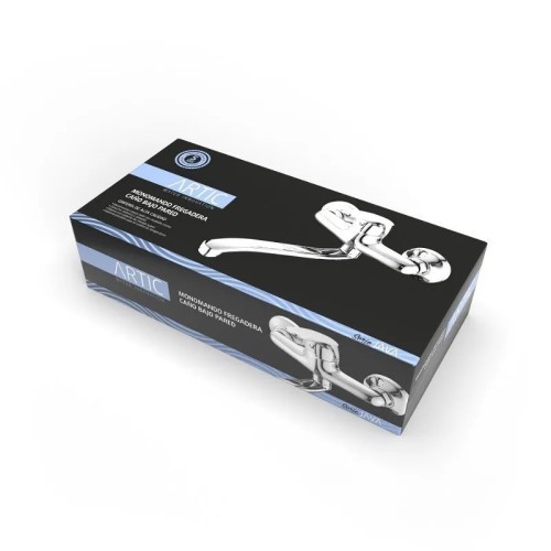 Grifo Monomando Fregadero Caño Tubo Pared serie Java Artic - 3