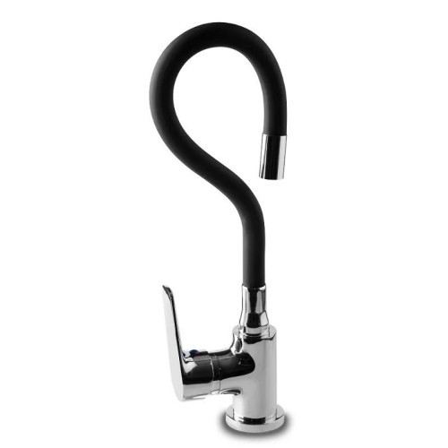 Grifo Monomando Fregadero Caño Goma Flexible Negro serie Java Artic - 2