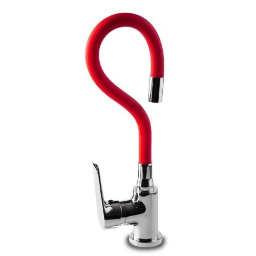 Grifo de Cocina Fregadero Caño Goma Flexible Rojo serie Java Artic - 2