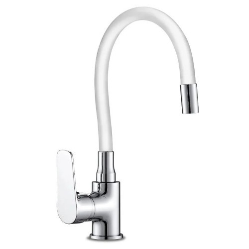 Grifo Fregadero Caño Goma Flexible Blanco serie Java Artic - 1 Grifo Fregadero Caño Goma Flexible Blanco serie Java Artic - 1