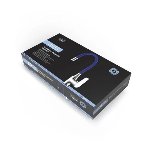 Grifo Monomando Fregadero Caño Goma Flexible Azul serie Java Artic - 6