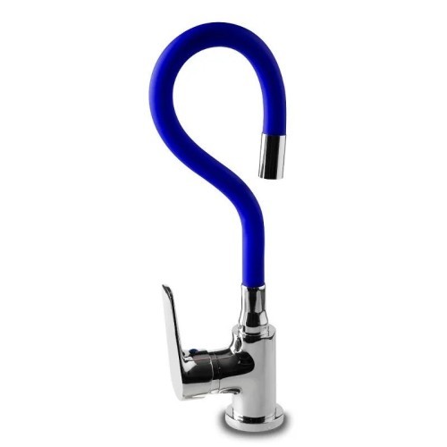 Grifo Monomando Fregadero Caño Goma Flexible Azul serie Java Artic - 2 Grifo Monomando Fregadero Caño Goma Flexible Azul serie Java Artic - 2