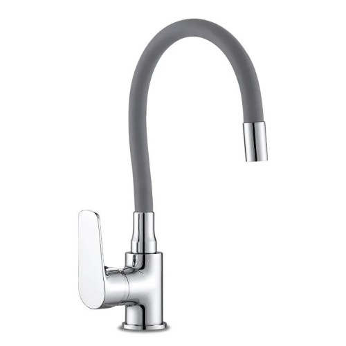 Grifo para Fregadero Caño Goma Flexible Gris serie Java Artic - 1
