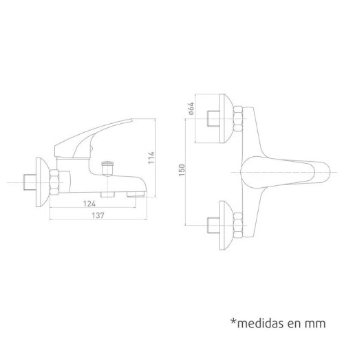 Grifo para Bañera serie Pacific Artic - 5