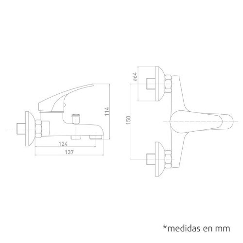 Grifo para Bañera serie Pacific Artic - 5