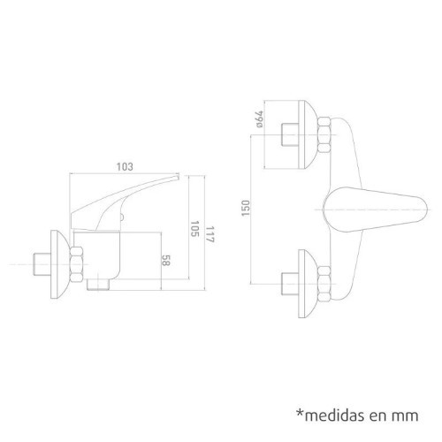 Grifo para Ducha serie Pacific Artic - 5 Grifo para Ducha serie Pacific Artic - 5