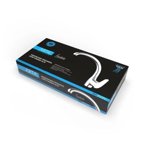 Grifo Monomando Fregadero con Caño Fundido Alto serie Pacific Artic - 5