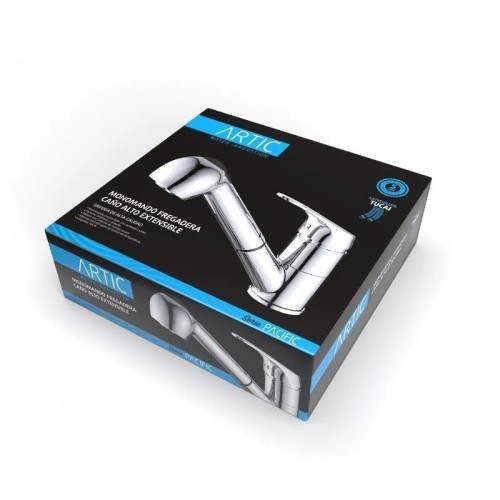 Grifo Monomando Fregadero Extensible Bajo serie Pacific Artic - 7