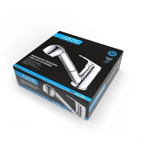 Grifo Monomando Fregadero Extensible Bajo serie Pacific Artic - 7