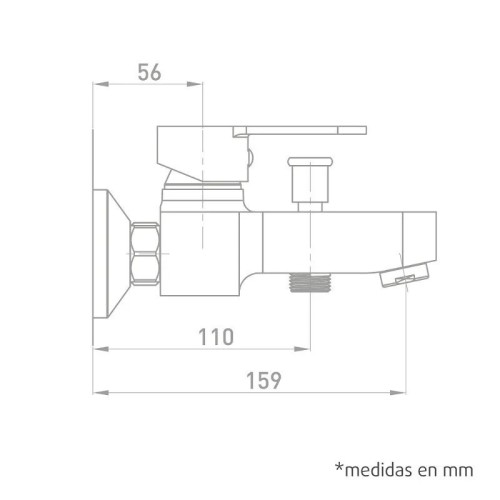 Grifo de Bañera Monomando serie Atlantic Artic - 6