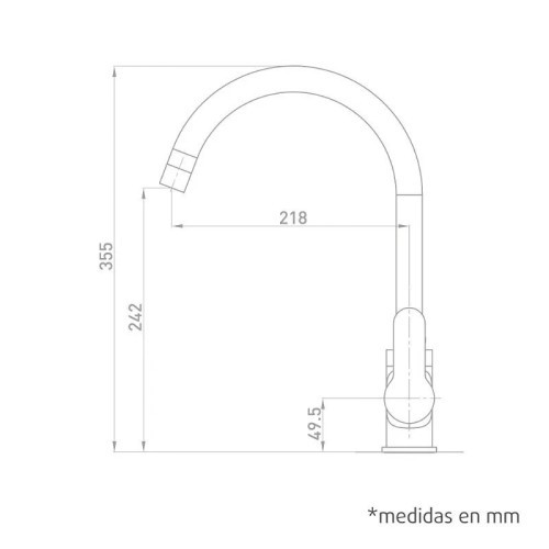 Grifo monomando fregadero con caño alto serie Atlantic Artic - 4 Grifo monomando fregadero con caño alto serie Atlantic Artic - 4