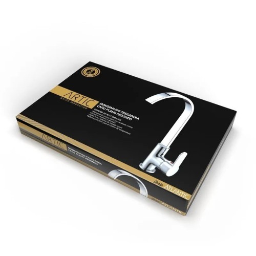 Grifo monomando fregadero con tubo plano curvo serie Atlantic Artic - 4