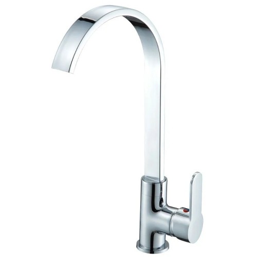 Grifo monomando fregadero con tubo plano curvo serie Atlantic Artic - 1
