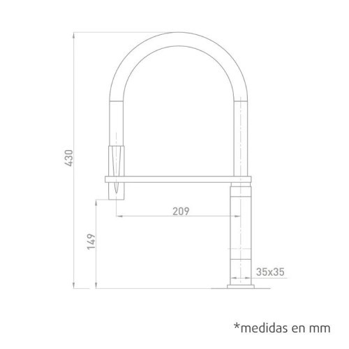 Grifo fregadero caño goma flexible negro serie Atlantic Artic - 4