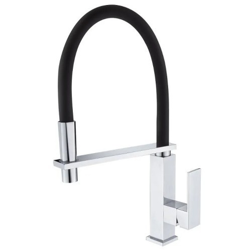 Grifo fregadero caño goma flexible negro serie Atlantic Artic - 1