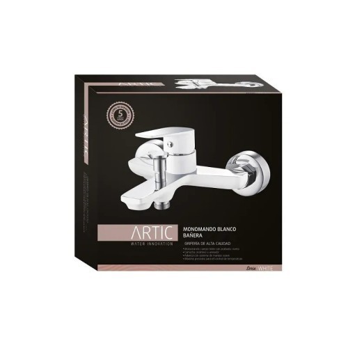 Grifo blanco de bañera monomando Artic - 7