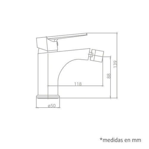 Grifo blanco para bidet monomando Artic - 4