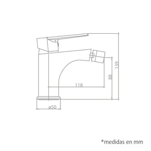 Grifo blanco para bidet monomando Artic - 4 Grifo blanco para bidet monomando Artic - 4