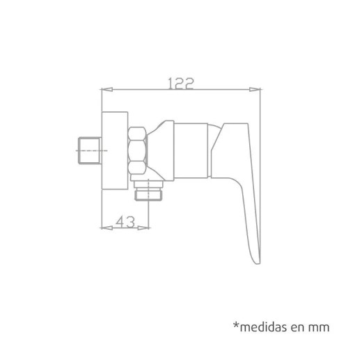 Grifo blanco monomando para ducha Artic - 6