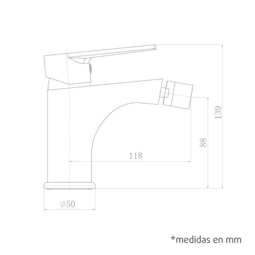 Grifo bidet monomando cromado Coral Artic - 4