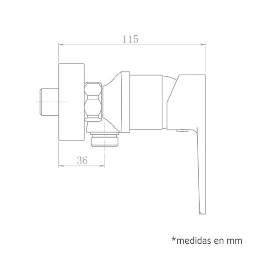 Grifo ducha cromado monomando Coral Artic - 8