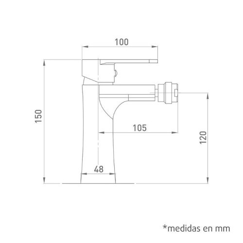 Grifo Bidet Danubio Cromo Monomando Artic - 4 Grifo Bidet Danubio Cromo Monomando Artic - 4