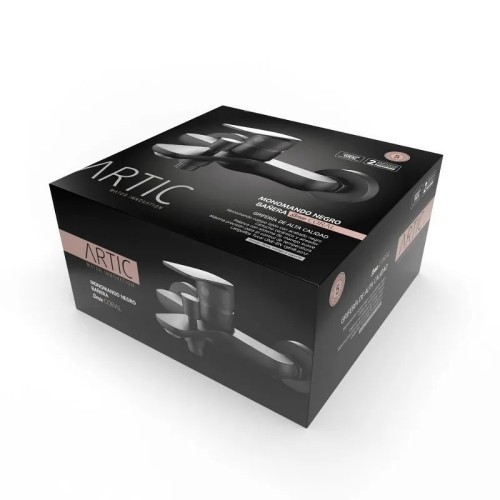 Grifo Ducha Monomando Coral Negro Mate Artic - 8 Grifo Ducha Monomando Coral Negro Mate Artic - 8