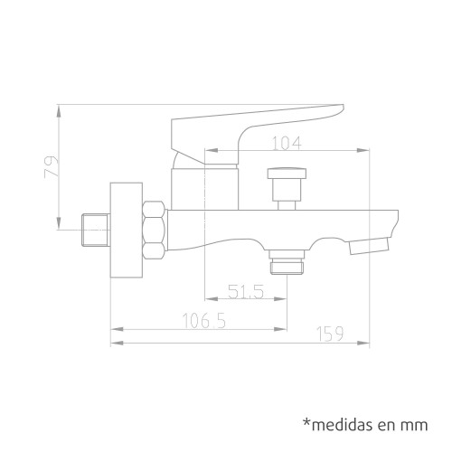Grifo Bañera Coral Negro Mate Monomando Artic - 7