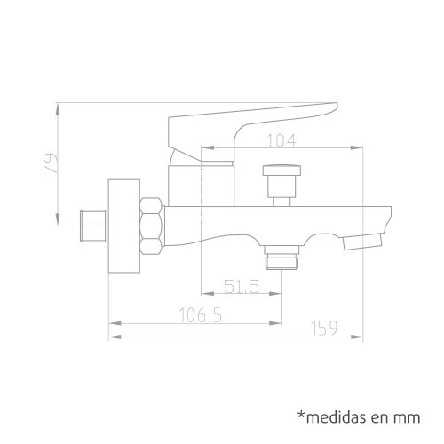 Grifo Bañera Coral Negro Mate Monomando Artic - 7 Grifo Bañera Coral Negro Mate Monomando Artic - 7