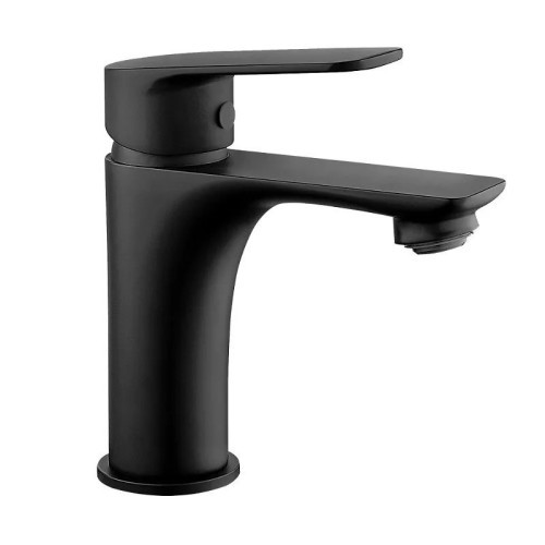 Grifo Monomando Lavabo Coral Negro Mate Artic - 1