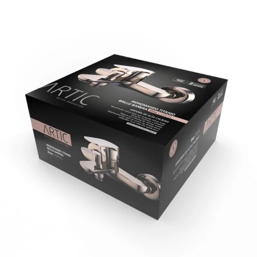 Grifo Monomando Bañera Coral Titanio Brillante Artic - 8