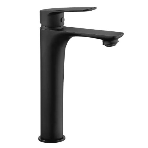 Grifo de Lavabo Alto Monomando Coral Negro Mate Artic - 1