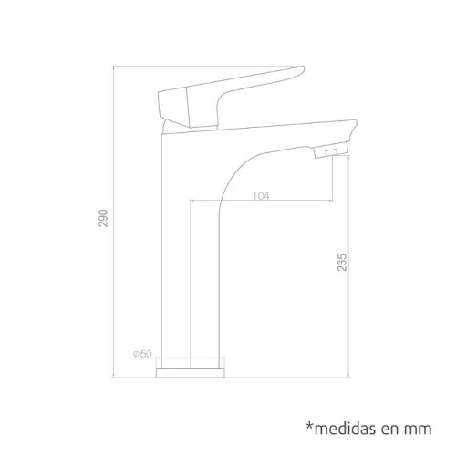 Grifo Lavabo Alto Monomando Coral Cromado Artic - 4