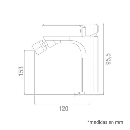 Grifo Monomando Bidet Cromo Baltic Artic - 4
