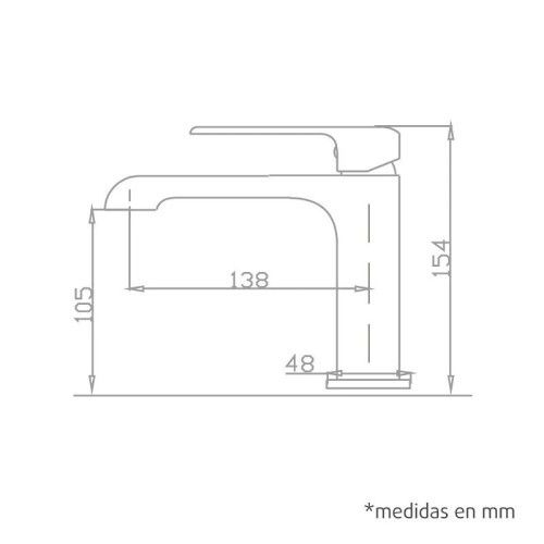Grifo Monomando Cromo Lavabo Baltic Artic - 4
