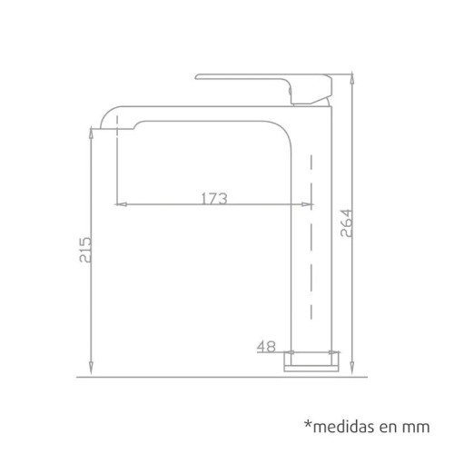Grifo Monomando Lavabo Alto Cromo Baltic Artic - 4