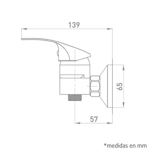 Grifo de Ducha Oceanic Monomando Artic - 6 Grifo de Ducha Oceanic Monomando Artic - 6