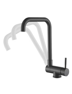 Grifo Abatible Fregadero Monomando Negro Oceanic Artic - 1 2