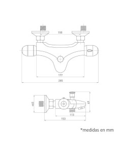 Grifo Termostático Bañera Pacific Artic - 1 2