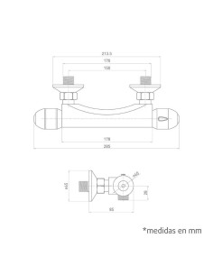 Grifo Ducha Termostático Pacific Artic - 1 2