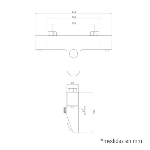 Grifo Bañera Termostático Atlantic Artic - 2