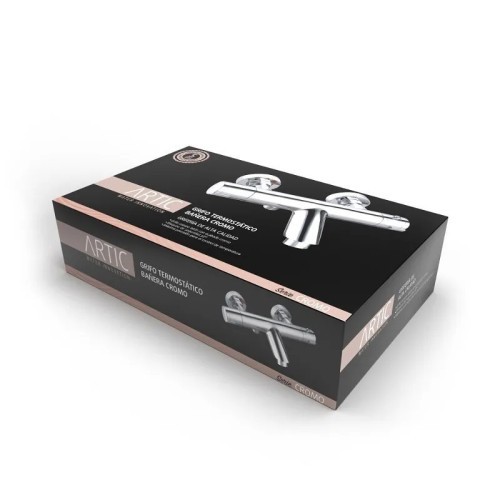 Grifo Termostático Coral Cromado de Bañera Artic - 3