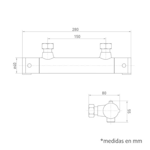 Grifo Coral Cromado Termostático Ducha Artic - 4