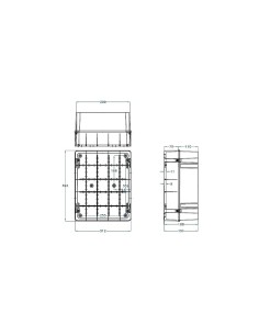 Caja estanca eléctrica IP65 380x300x180mm 2