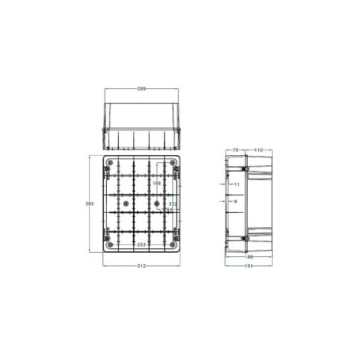 Caja estanca eléctrica IP65 380x300x180mm Fenoplástica Caja estanca eléctrica IP65 380x300x180mm Fenoplástica