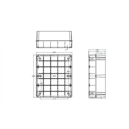 Caja estanca eléctrica IP65 460x380x180mm Fenoplástica Caja estanca eléctrica IP65 460x380x180mm Fenoplástica