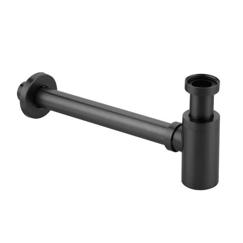 Sifón Visto Lavabo Negro Mate 1 1/4" x 32MM Artic - 1